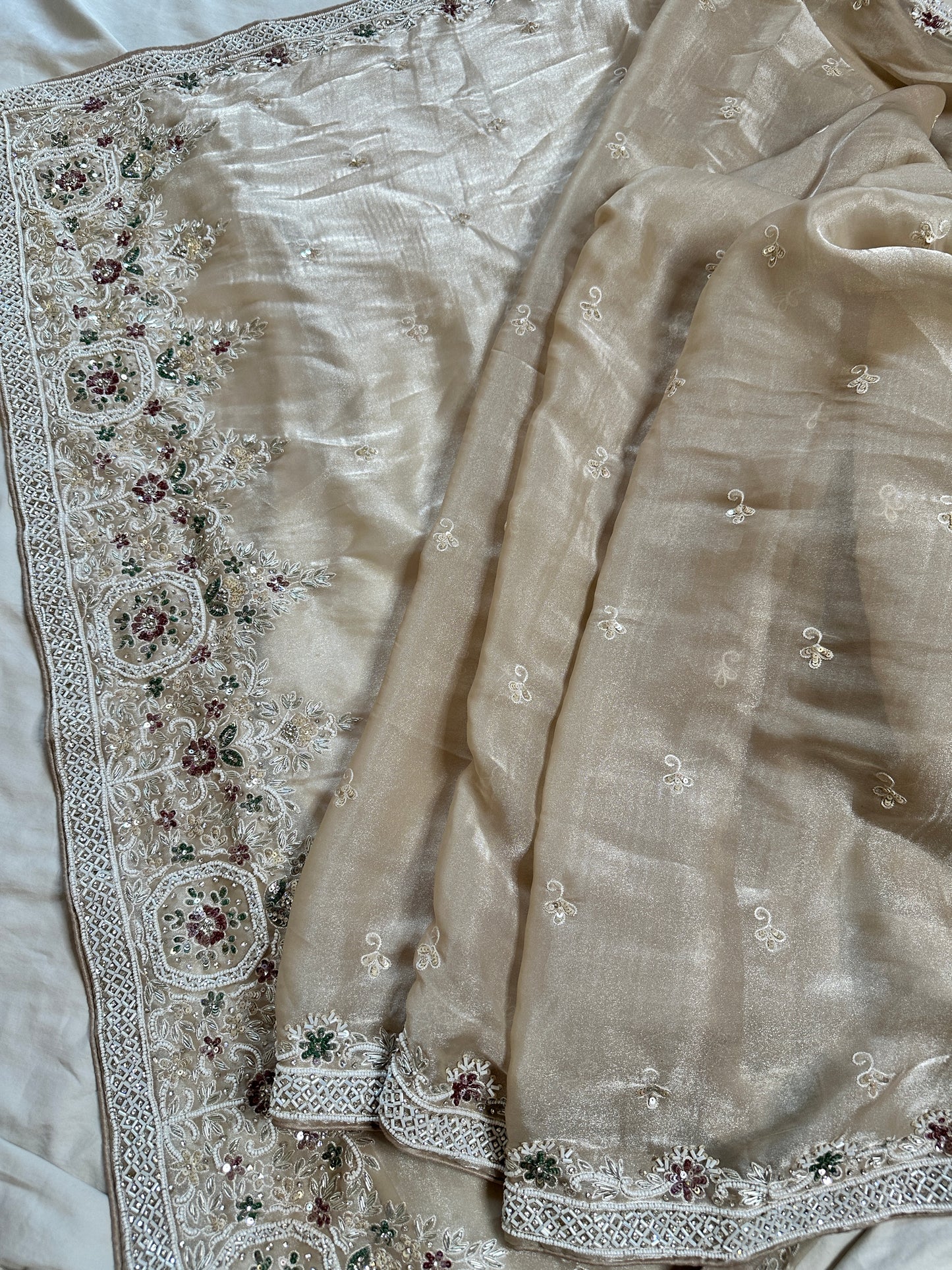 Noor Mahal Heavy Silk Embroidered Saree